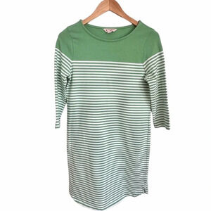 Brooks Brothers Mariner Stripe Green and White Dress size Small